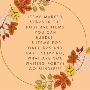 Big Sale Bundle Offer 3 items for $25 pay 1 shipping